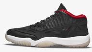 The Air Jordan 11 Low IE "Bred" sneakers colorway (Image via Nike)